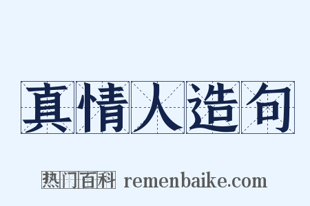 真情人造句是什么意思的图片